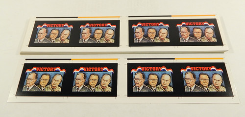 Lot of (25) 1991 Crown Landforce Victory 2-Card Uncut Strips ^ Bush Powell Sea