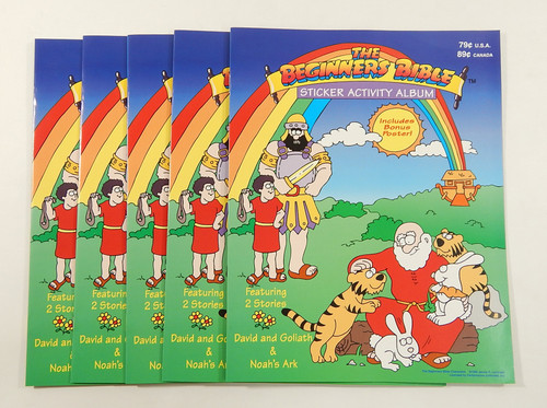 Lot of (5) The Beginner's Bible Sticker Activity Album ^ New Unused No Stickers