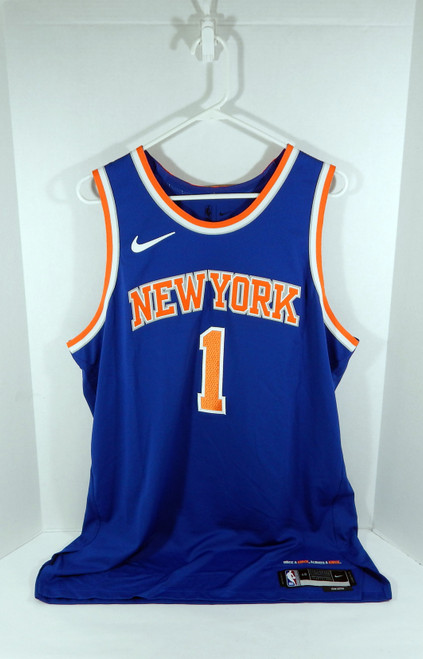 Men 2022-23 New York Knick Obi Toppin #1 Authentic Blue Jersey Nike NWT  48 L 8S