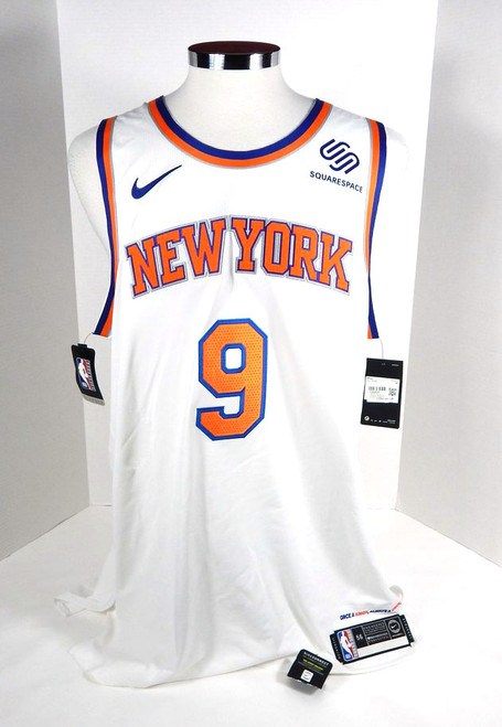 2021-22 Mens New York Knicks RJ Barrett #9 Authentic White Jersey Nike 56