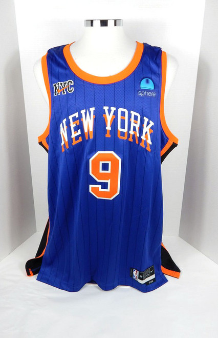 2023 Mens New York Knicks RJ Barrett #9 Swingman City Blue Jersey Nike 56