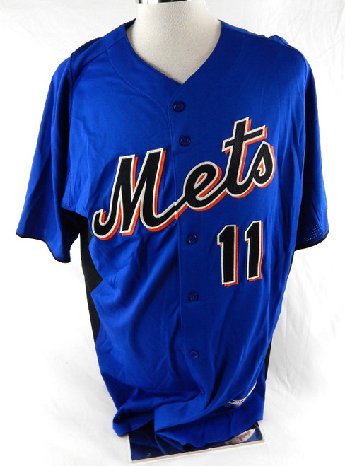 2011 New York Mets Player #11 Game Issued Blue Batting Practice Jersey 411
