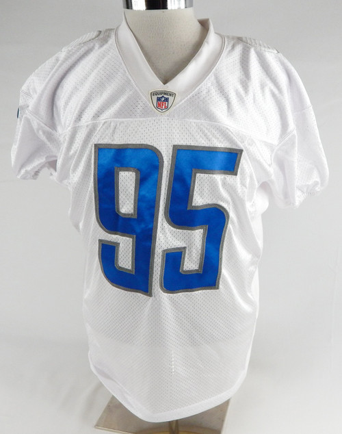 2019 Detroit Lions Romeo Okwara #95 Game Issued White Practice Jersey 46 03166