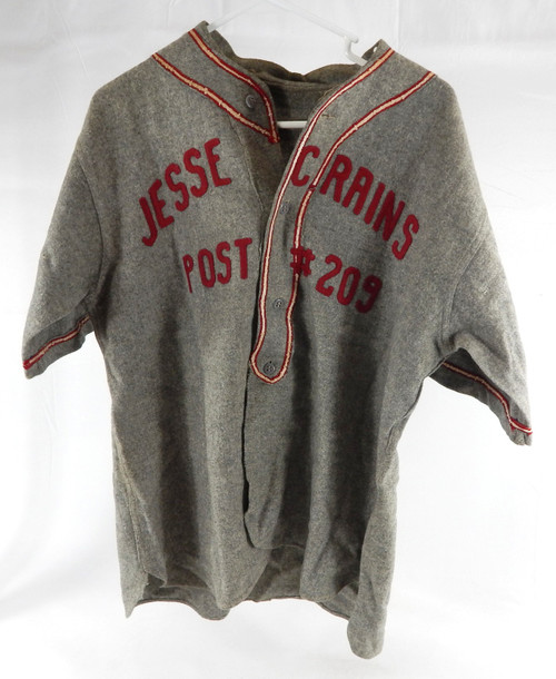 Jesse Crains Post #209 Game Used Grey Flannel Jersey Dermott Motor Co 866