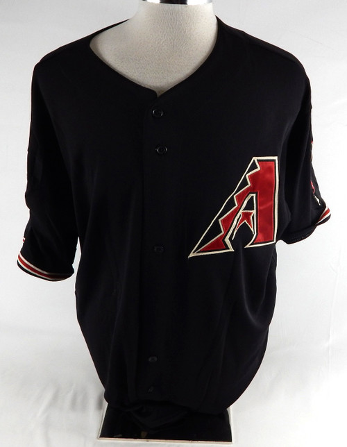 2008 Arizona Diamondbacks Wil Ledezma #46 Game Used Black Jersey 10th Patch 52 0