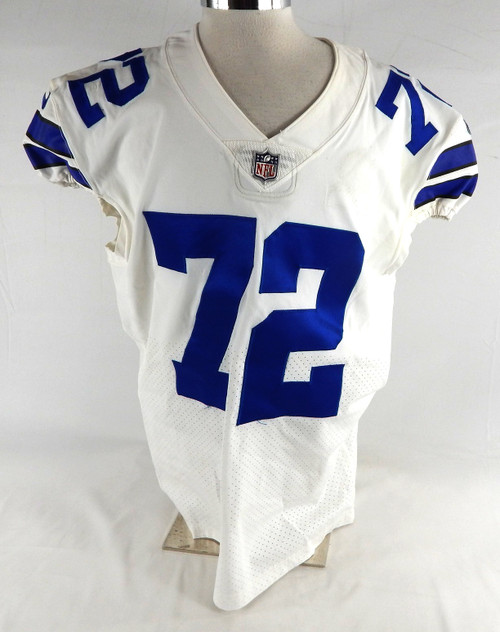 2020 Dallas Cowboys Trysten Hill #72 Game Used White Jersey 48 822