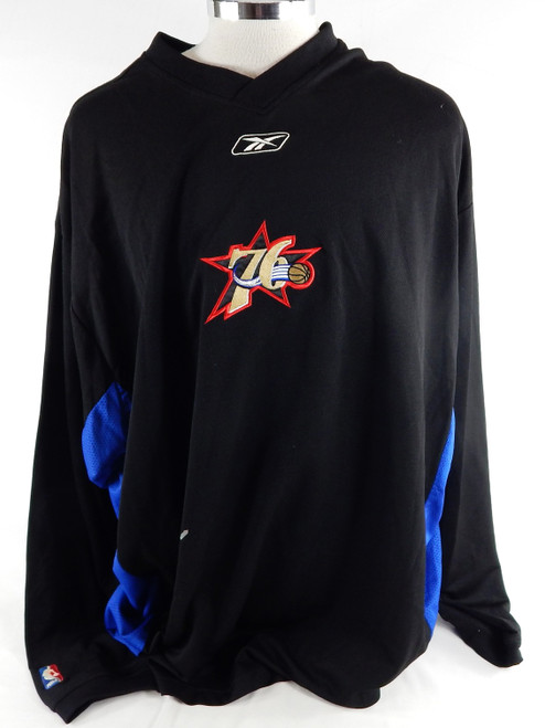 2006-07 Philadelphia 76ers Chris Webber #4 Game Used Black Shooting Shirt 4XL 48