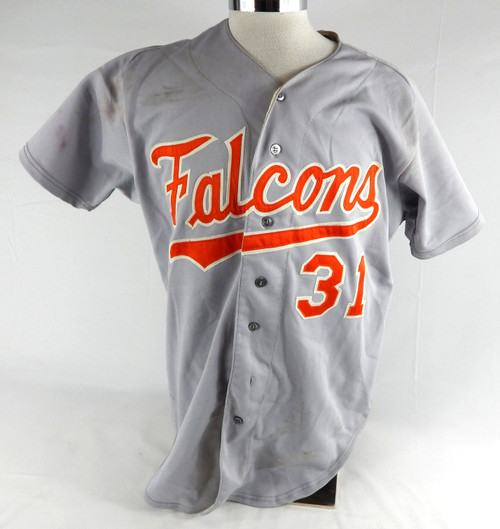 1990s Bowling Green Falcons #31 Game Used Grey Jersey Baseball 46 DP102125