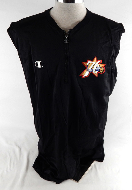 1990s Philadelphia 76ers Game Issued Black Shooting Shirt XL 383
