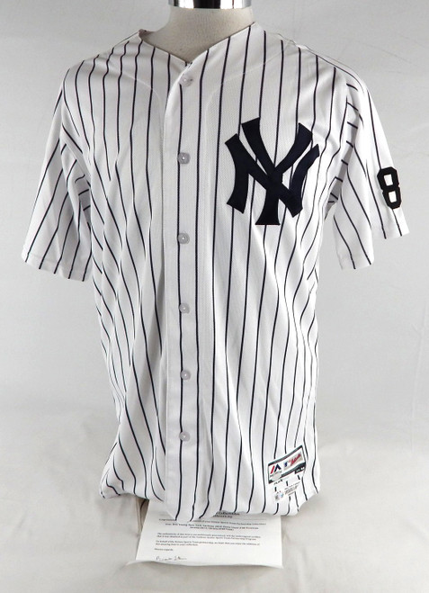 2016 New York Yankees Eric Young #48 Game Used White Jersey 8 Patch 10/1 44 657