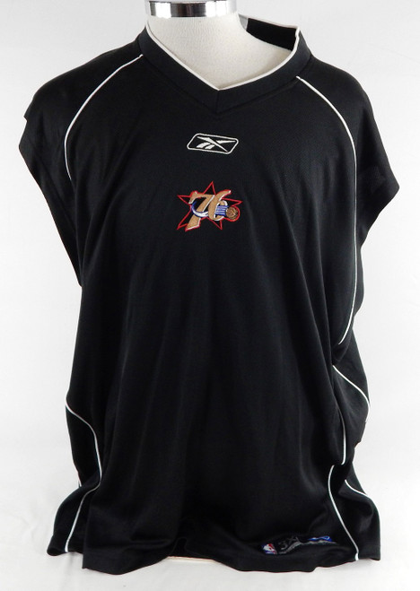2004-05 Philadelphia 76ers Aaron McKie #8 Game Used Black Tank Top Shirt 3XL 153
