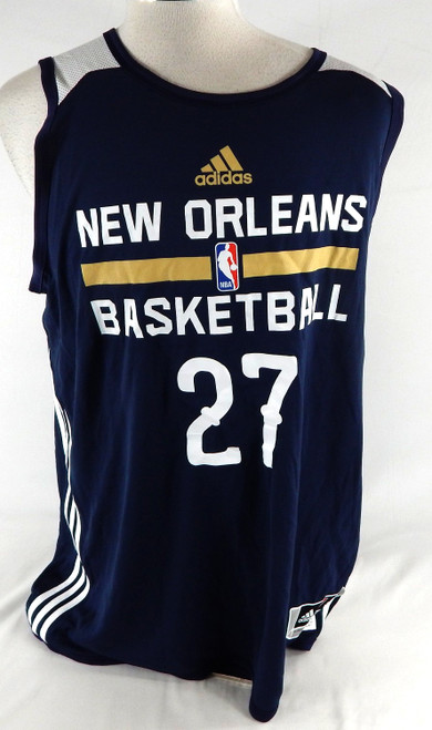 2014-15 New Orleans Pelicans #27 Game Issued Navy Practice Jersey 2XL 576