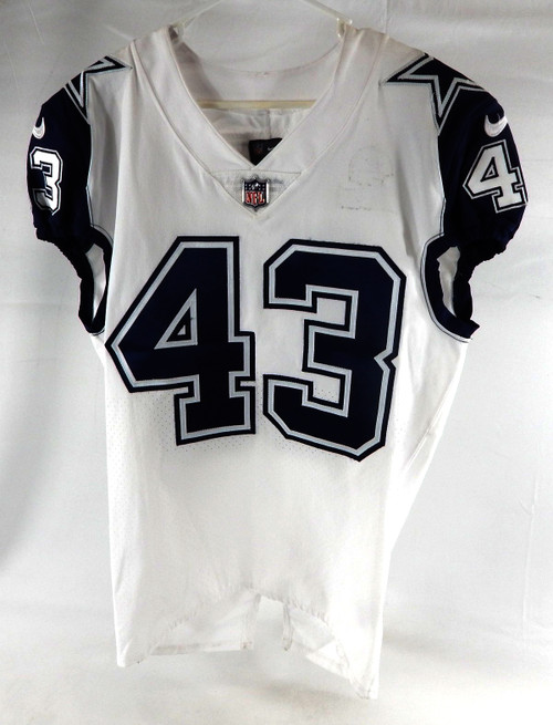 2020 Dallas Cowboys Azur Kamara #43 Game Issued White Jersey Color Rush 42 801