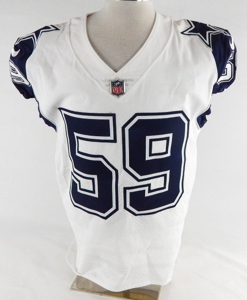 2020 Dallas Cowboys Justin March #59 Game Issued White Jersey Color Rush 44 773