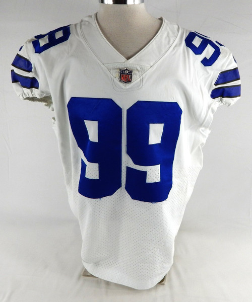 2019 Dallas Cowboys Antwaun Woods #99 Game Used White Jersey 50 818
