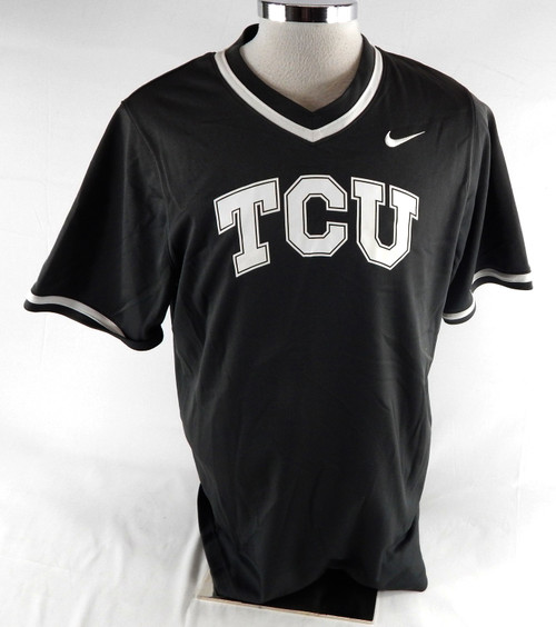 2023 Texas Christian TCU Frogs #0 Game Used Grey Practice Jersey Baseball L 726