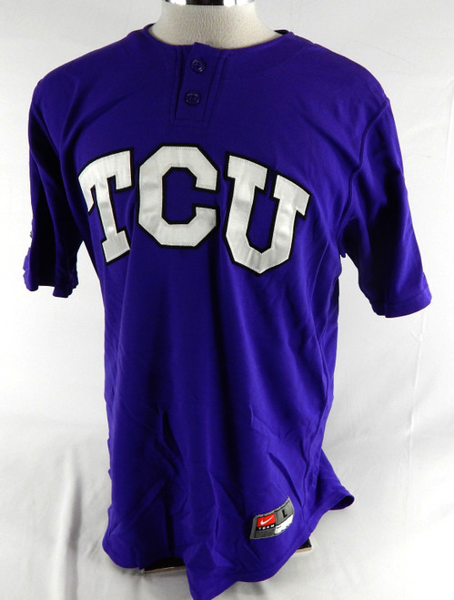 2010s Texas Christian TCU Horned Frogs #47 Game Used Purple Jersey Baseball L 82