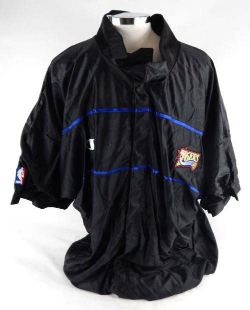 1990s Philadelphia 76ers Game Issued Black Warm Up Jacket 54 645