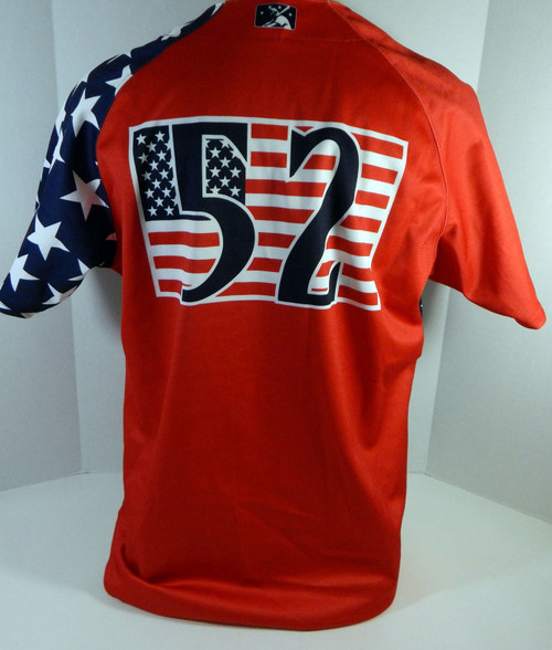 2016 Clearwater Threshers Ranfi Casimiro #52 Game Used Red Jersey 4th July 48 9