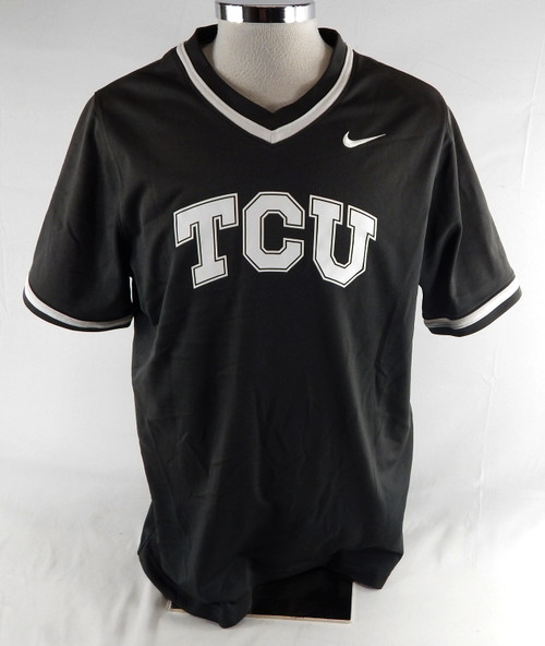 2023 Texas Christian TCU Frogs #17 Game Used Grey Practice Jersey Baseball L 727