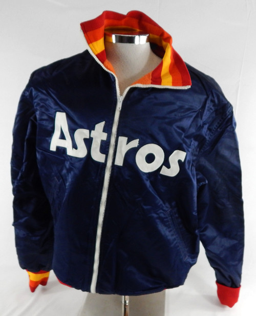 Houston Astros #30 Game Used Navy Bench Jacket XL 135