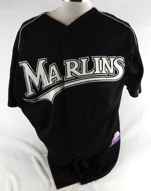 2003-06 Florida Marlins Jason Stokes #33 Game Used Black Jersey BP ST XXL 788