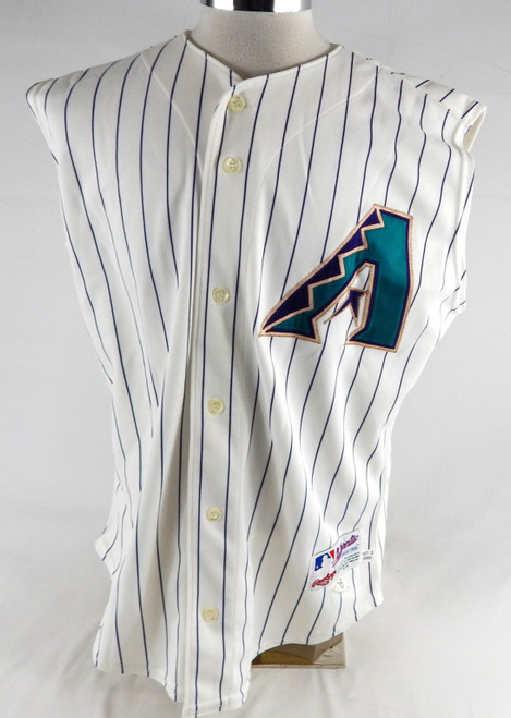 2001 Arizona Diamondbacks Armando Reynoso #27 Game Used White Vest Jersey 46 463