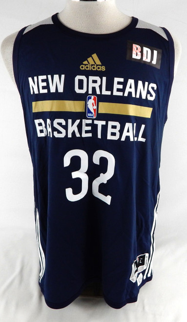 2015-16 New Orleans Pelicans Teague #32 Game Issued Navy Practice Jersey BDJ P 7