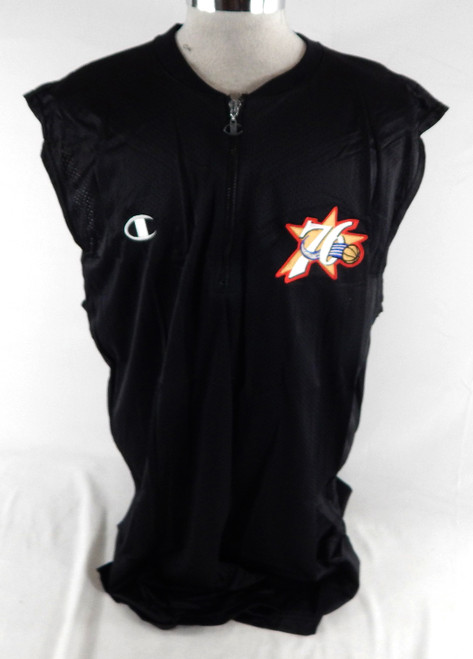 1990s Philadelphia 76ers Game Issued Black Shooting Shirt XL 367