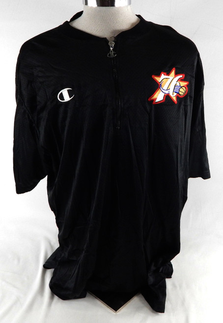 1990s Philadelphia 76ers Game Issued Black Shooting Shirt XL 381
