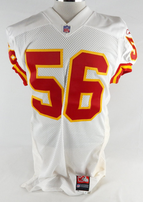 2001 Kansas City Chiefs #56 Game Issued White Jersey 46 286