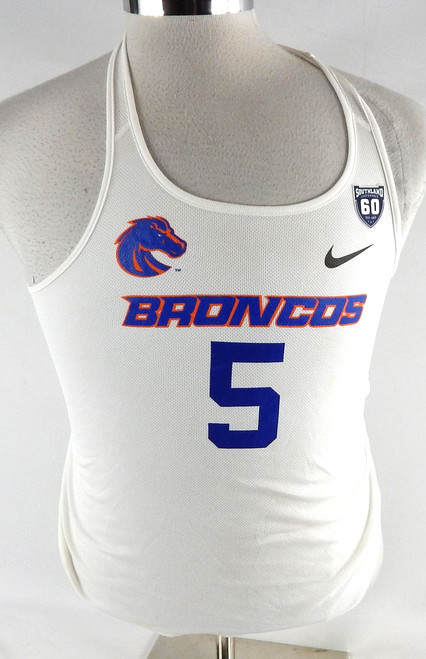 2018 Boise State Broncos #5 Game Used White Jersey 60 Patch Beach Volleyball M 0