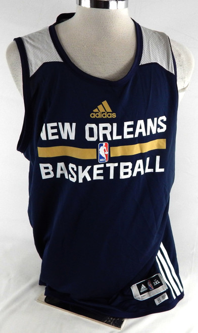 2014-15 New Orleans Pelicans Game Issued Navy Practice Jersey 3XL 061