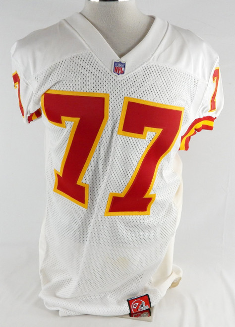 2001 Kansas City Chiefs Warren #77 Game Issued White Jersey 46 292