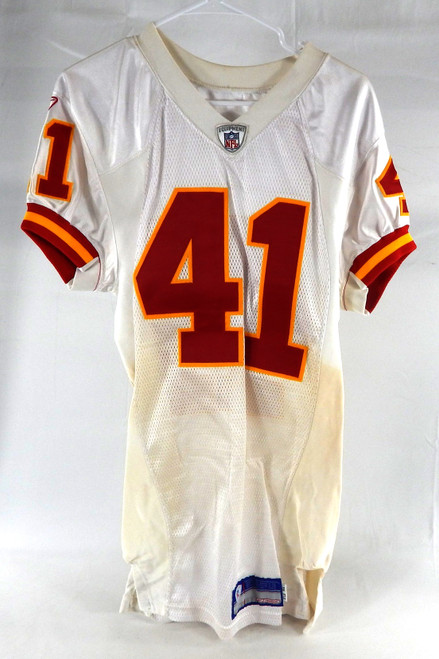 2002 Kansas City Chiefs #41 Game Issued White Jersey 44 326