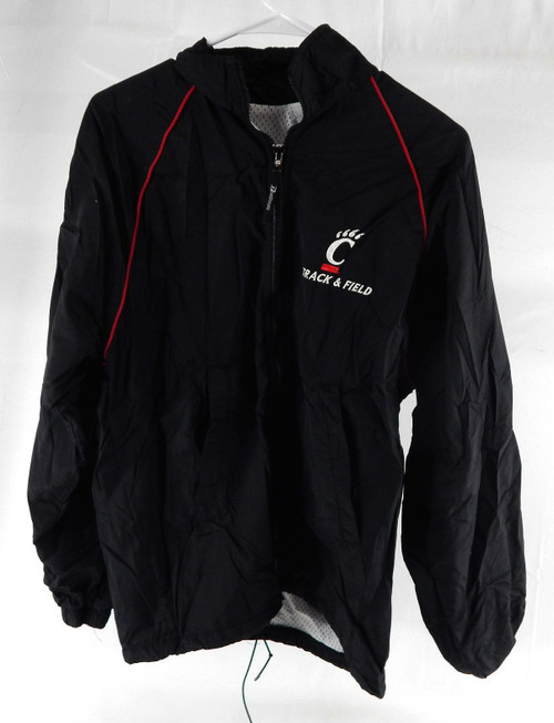 2000s Cincinnati Bearcats Team Issued Black Windbreaker Jacket Track Field XS 0