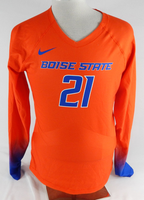2022 Boise State Broncos #21 Game Used Orange Jersey Volleyball L 760