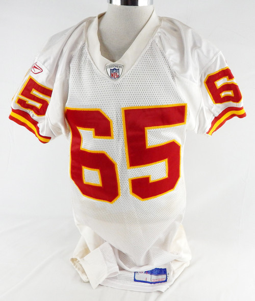 2002 Kansas City Chiefs Jordan Black #65 Game Issued White Jersey 50 302