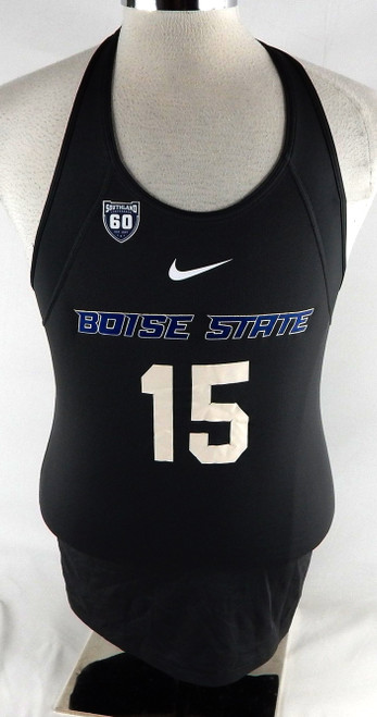 2018 Boise State Broncos #15 Game Used Black Jersey 60 Patch Beach Volleyball 0