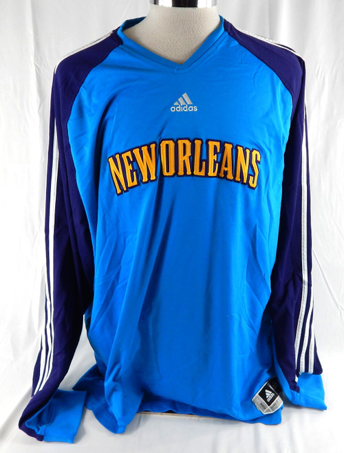 2009-10 New Orleans Hornets Darius Songaila #9 Game Used Blue Shooting Shirt 7