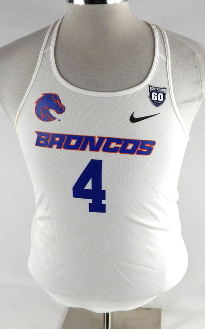 2018 Boise State Broncos #4 Game Used White Jersey 60 Patch Beach Volleyball 3
