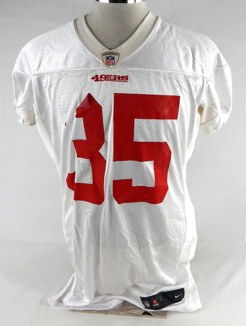 2012 San Francisco 49ers #35 Game Used White Practice Jersey XL 592