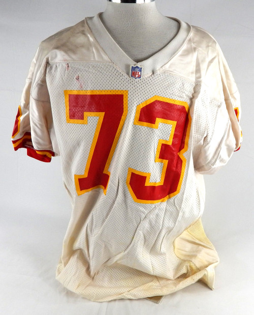 Kansas City Chiefs Parrish #73 Game Used White Jersey 52 971
