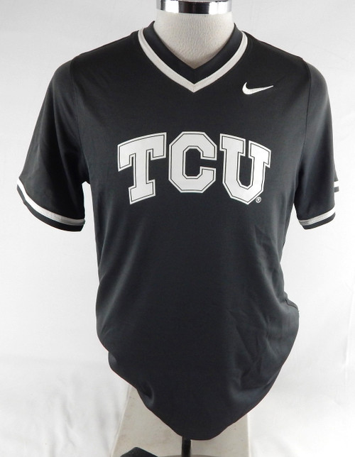 2020 Texas Christian TCU Frogs #27 Game Used Grey Practice Jersey Baseball L 703