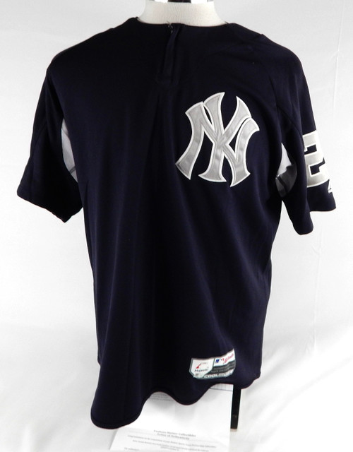 2018 New York Yankees Austin Romine #28 Game Issued Used Navy Pullover Jersey 6