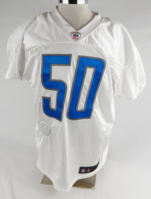 2017 Detroit Lions Thurston Armbrister #50 Game Issued White Practice Jersey 8