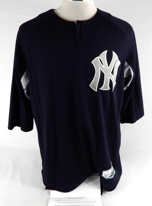 2018 New York Yankees Brett Weber Game Issued Pos Used Navy Pullover Jersey L 3