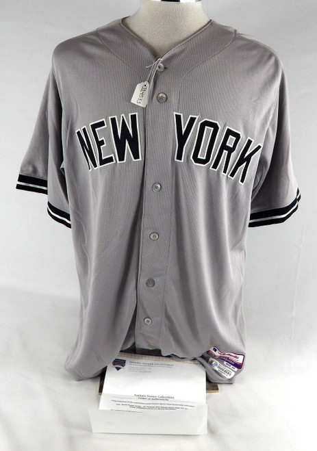 2014 New York Yankees David Phelps #41 Game Used Grey Jersey 48 645