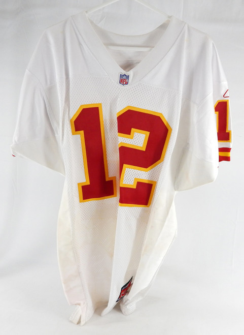 2001 Kansas City Chiefs Perez #12 Game Issued White Jersey 40 162