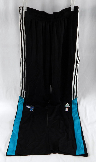 2014-15 Charlotte Hornets # Game Used Black Basketball Warm Up Pants XL 053